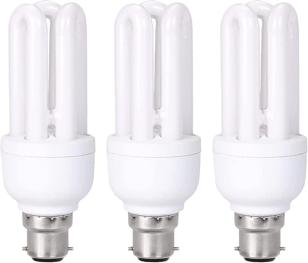 B4U Energy Saving Light Bulbs Bayonet 11W 60W 3 Pack 2700K 660lm BC/B22