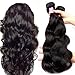 VRVOGUE Brazilian Body Wave 3 Bundles of Brazilian Virgin Hair Grade 7A 100% Unprocessed Human Hair Weave Extensions Natural Color