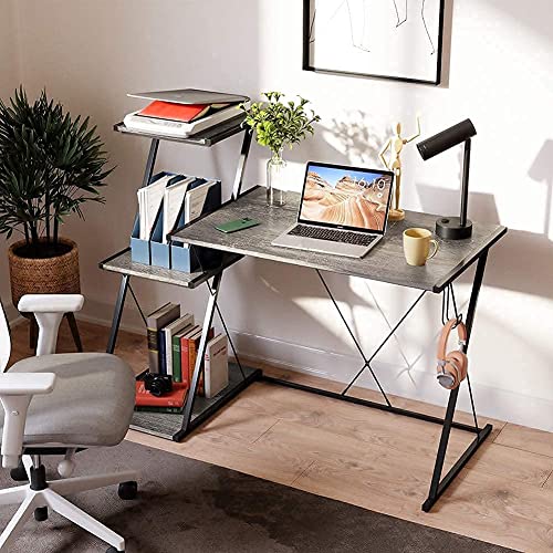 Bestier Computer Desk with Storage Shelves Study Writing Desk for Home