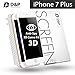 D&P Privacy Screen Protector 3D Curve for iPhone 7 Plus, Anti-Spy Tempered Glass Full Screen Protector Case Friendly, Dry Film Screen Protector Front and Back Anti-Glare Anti-Scratch [White]