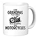 Some Grandpa's Play Bingo Real Grandpa's Ride Motorcycles. Unique, Harley Biker Inspired Novelty Coffee Mug Cup Motorcycle.