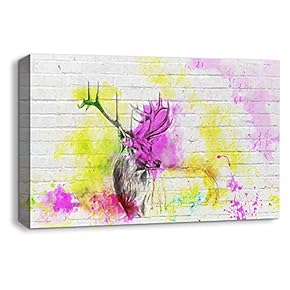 Canvas Wall Art Abstract Ink Animals...