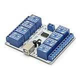 SainSmart USB Eight Channel Relay Board for Automation - 12 V