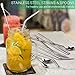 LPOLER Reusable Stainless Steel Metal Straws Drinking for 30 oz and 20 oz Tumblers, Long Handle Iced Tea Spoon Coffee Ice Cream Cocktail Stirring Spoons Set of 4, Included Cleaning Brushes