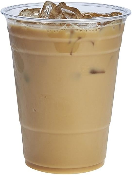 [100 Pack - 16 oz.] Crystal Clear PET Plastic Cups: Kitchen & Dining
