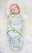 Ziggy Baby Swaddle Blanket Wrap Set Chevron, Dot, Solid, Grey/Green/White, 3 Pack