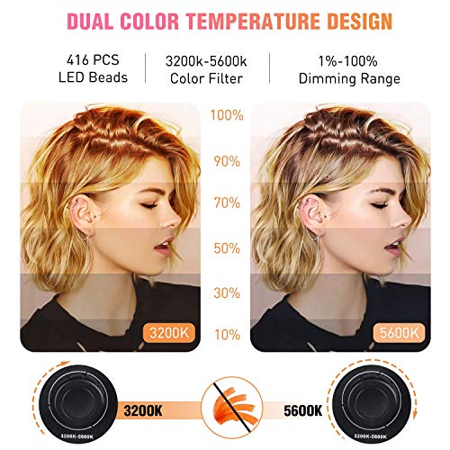 Ring-Light-18-Inch-65W-LED-Ringlight-Kit-with-Tripod-Stand-with-Phone-Holder-Adjustable-Color-Temperature-Circle-MUA-Lighting-for-iPhone-Camera-for-for-Vlog-Makeup-YouTube-Video-Shooting-Selfie