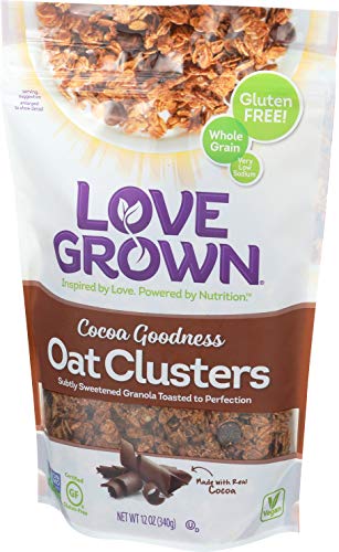 Love Grown Cocoa Goodness Oat Clusters, 12oz. Bag, 6-pack