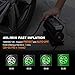 TACKLIFE Tire Inflator ACP1C, DC 12V Portable Air Compressor Pump, Digital Tire Pump with Gauge, LED Flashlight, 4 Nozzle Adaptors, and Extra Fuse - 2 Years Warranty