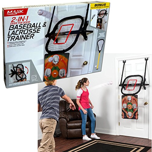 Majik Over the Door 2 in 1 Baseball & Lacrosse Trainer Training Indoor Game Sports Toys WLM8 1-1-28739-DS