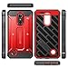 Evocel Explorer Series Phone Case Compatible with LG K10 2017, LG K20 Plus, LG V5 with Belt Clip Holster and Slim Profile, Red