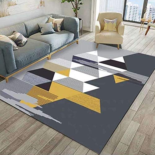 混合幾何学模様 北欧カーペットのリビングルームのコーヒーテーブルの寝室のベッドサイドクリスタルベルベットカーペット 長方形の滑り止めのカーペット 激安通販ショッピング リビングルームの研究の寝室に適して 清潔できれい Size 160cm 1
