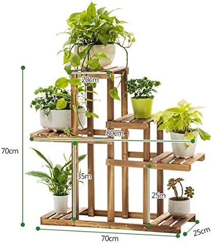 Estantería para Macetas, Soporte de Madera para Flores con 5 ...