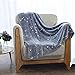 Kanguru Luminous Microfiber Throw Blanket 50x60’’: Glow In The Dark Constellation Blanket, Soft And Durable Polyester, Warm For All Seasons, Star Design Plush Blankie For Men, Women – Grey