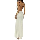 Verdusa Women's Elegant Cut Out Backless Cami Dress Dinner Cocktail Bodycon Maxi Dresses