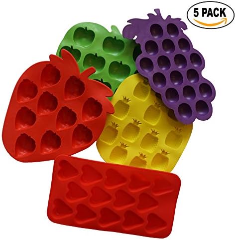 5pc ice cube Trays silicone candy molds used for Baking Molds, Silicone Chocolate Molds or ice Tray shapes