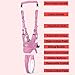 Baby Walker Toddler Walking Assistant, Autbye Stand and Walking Learning Helper for Kids, 4 in 1 Functional Safety Walking Harness Walker for Baby 7-24 Months (Pink)
