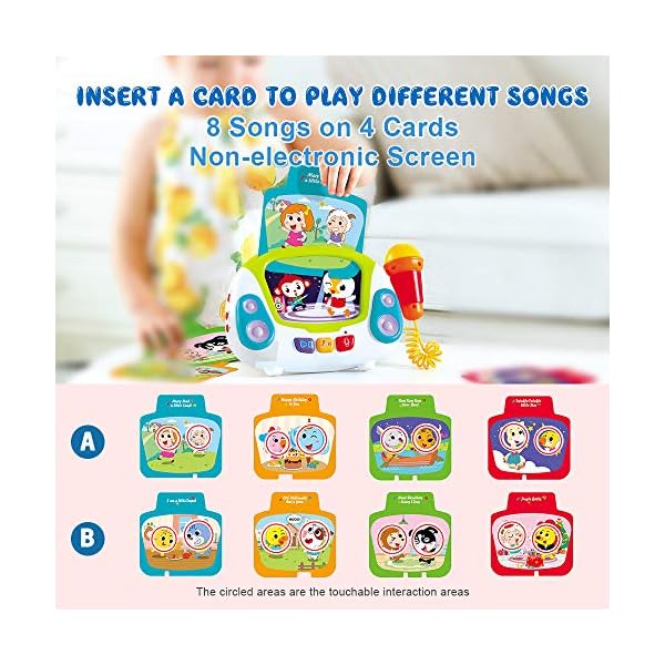VATOS-Music-Toys-for-Kids-Baby-Musical-Toy-Karaoke-Music-Player-with-Singing-Recoding-Voice-Changing-Function-Early-Learning-Development-Einstein-Toy-for-Toddlers-Gift-for-Girls-2-Year-Old VATOS Music Toys for Kids, Baby Musical Toy Karaoke Music Player with Singing Recoding & Voice Changing Function Early…