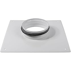 White Duct Connector Flange - 4 Inch Ducting