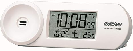 Amazon Co Jp Seiko Clock セイコークロック Raiden ライデン 大音量デジタル電波目覚まし時計 白 Nr532w ホーム キッチン