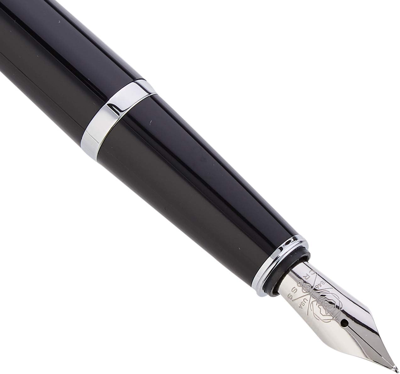CROSS Bailey Light Click-Off Cap Plastic Fountain Pen with Resin Finish, Medium Fountain, Black Cartridge, 1 Pack, Polished Black - Image 4