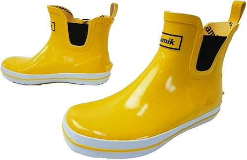 Amazon カミック レインブーツ シャロン ロー ラバーブーツ サイドゴア ショート 長靴 レディース Yellow 23 0cm Us6 Kamik カミック ブーツ ブーティ