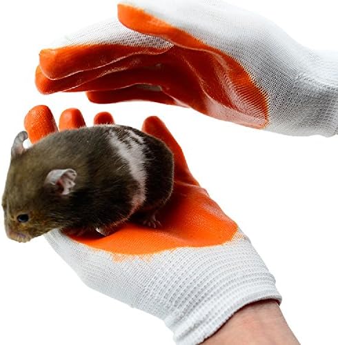 1 Pair Hamster Anti-bite Gloves,Hand-Held Hamster&amp;Small Pets Protective Gloves - Five Finger Design