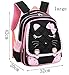 Efree Cute Cat Face Bow Diamond Bling Waterproof Pink School Backpack Girls Book Bag (Large, Black)