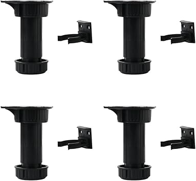 Uxcell Abs 4pcs Adjustable Kitchen Cabinet Legs Feet Height Total