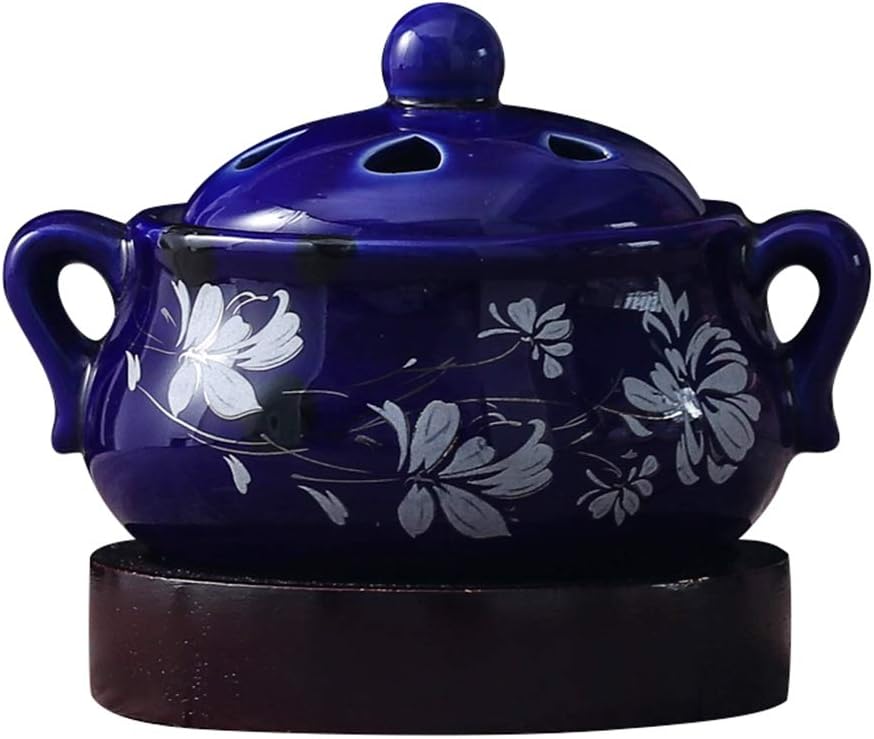 RXBFDCeramic Electric Incense Burner,Timing Temperature Control Agarwood Aromatherapy Furnace,Essential Oil Electronic Aromatherapy Diffuser
