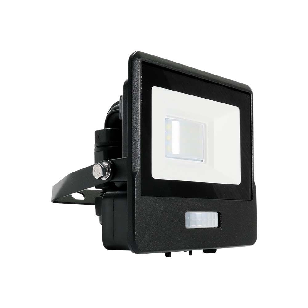 VT 10W LED PIR FL/Light 6500K BLK