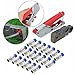 Coax Cable Crimper, KISENG Coaxial Compression Tool Kit Coaxial Cable Connector Wire Stripper with F RG6 RG59 Connectors