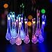 Satu Brown Solar Outdoor String Lights, 21ft 30 LED Fairy Water Drop Lights Waterproof Decorative Lighting for Home, Garden, Patio, Yard, Christmas Tree, Parties (Multi-Color)