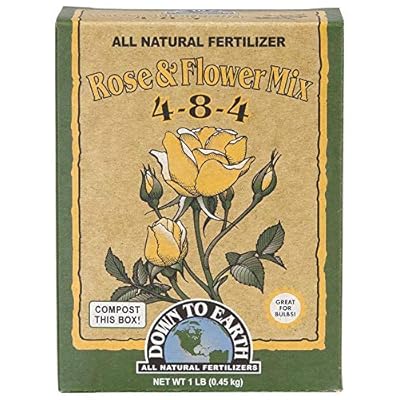 Down To Earth All Natural Rose &amp; Flower Bulb Fertilizer Mix 4-8-4, 1 lb