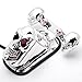 DLLL Motorcycle Skull Turn Signal Light Rear Running Brake Stop License Plate Tail Light Harley Davidsons Suzuki Kawasaki Yama Cruiser (White)