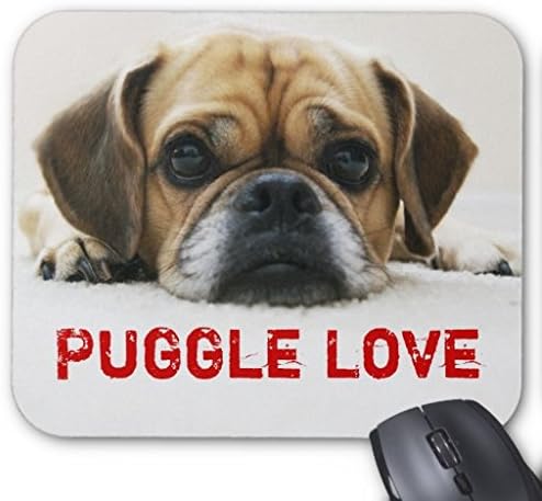 Fioieypo Standard Gaming Mousepad Cute Puggle Love Mousepad