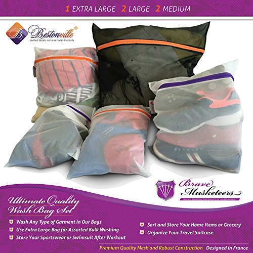 Buy Lingerie Bag Set 5 Wash Bags Sturdy Mesh Laundry Bags for Big