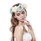 Flower Crown Delicate Women Headband Crown Floral Garland Headbands /Halo/coachella /Edc /Hippie Flower Headband /Garden Party / Wedding,Set of 2
