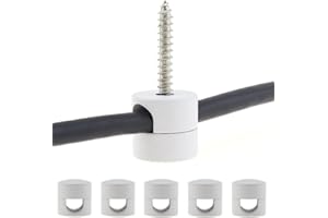 RTNLIT Swag Hook for Chandelier Ceiling Lights Cable, Lamp Hook for Fabric Electrical Cord Cable Hanging Pendant Lighting Fixtures(White, Pack of 5)