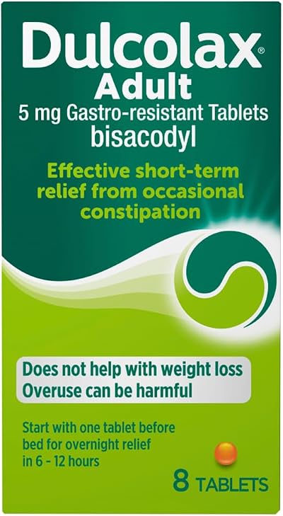 Dulcolax Tablets 8's Bisacodyl 5 mg Gastro-Resistant