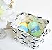 PUTING 4 Pcs Foldable Storage Basket Bins, Canvas Storage Basket with Handle Cotton Linen Blend, Storage Bins Basket for Makeup, Snack, Magazine, Baby Toys
