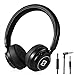 Headphones, Red Ant R490 On-Ear Lightweight Headphones with Mic and Detachable Cable 3.5MM Jack (black)