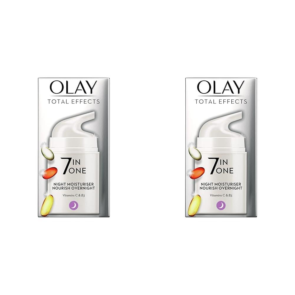 Olay Total Effects 7in1 Night Moisturiser With Niacinamide, 50ml (Pack of 2)