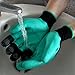 AONESY Garden Genie Gloves with Claws Hand, 2 Pairs Gardener Gloves for Easy Digging and Planting Pruning Weeding Seeding Poking As On TV
