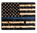 Wknoon Gaming Mouse Pad Custom Design,Wood Thin Blue Line Flag American Police Flag,Non-slip Thick Rubber Large Mousepad Mat