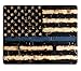 Wknoon Gaming Mouse Pad Custom Design,Wood Thin Blue Line Flag American Police Flag,Non-Slip Thick Rubber Large Mousepad Mat