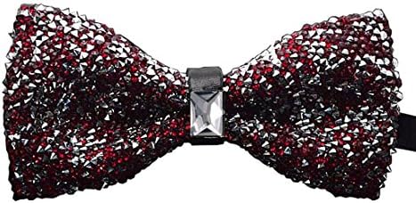 Bow tie crystal butterfly knot wedding banquet style (Red)