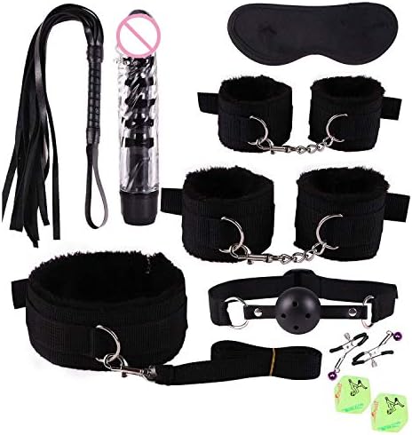 9 Pcs Soft and DurableFurry Plush Kit Bed Set for Women Couple Under Bed Play