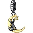 GOINEVA Butterfly Coffee Family Heart Charm 925 Sterling Silver Charm Fits Women's Charm Bracelet & Necklace Valentine's Day Mother's Day Jewelry Gifts for Women
