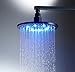Aquafaucet Stainless Steel 8 Inch Round LED Rain Shower Head Without shower Arm, Oil Rubbed Bronze